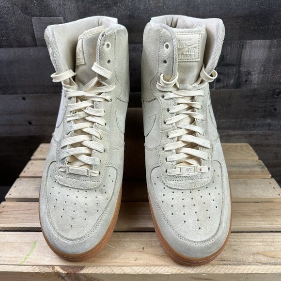 Men's Nike Air Force 1 High 07 LV8 Suede‎ Muslin/Gum Med Brown ~ US Size 12 - Picture 3 of 7